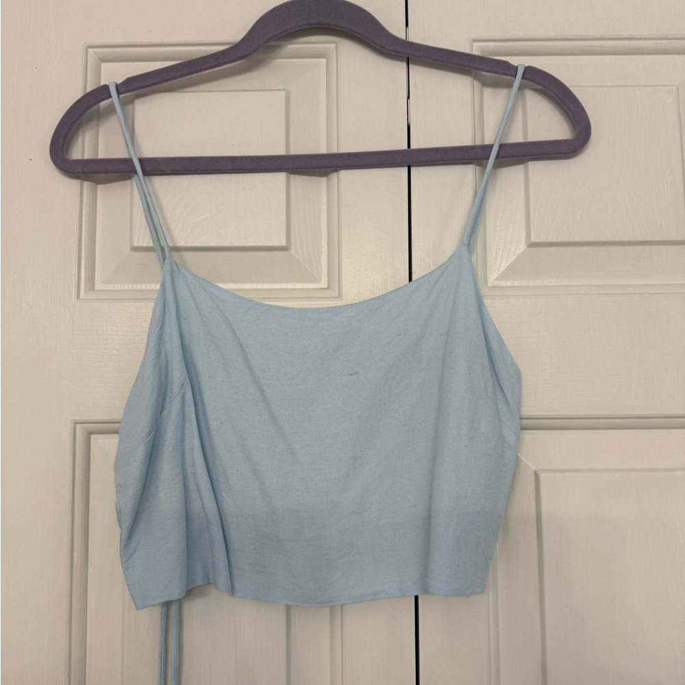 Daily Drills linen crop top - size XS/S (EUC)